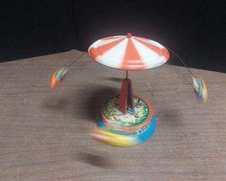 West German Tin Wind Up Carnival Rid