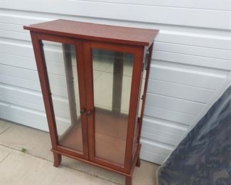 3 Glass Shelf Wooden Display Case