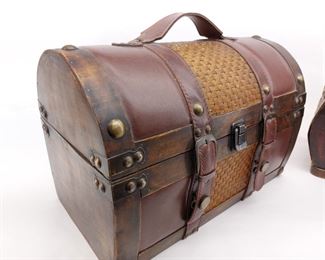 Two Decorative Travel Cases