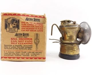 Auto Lite Carbide Lamp in Box (Near New)