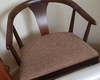 MCM wood upholstered accent chair