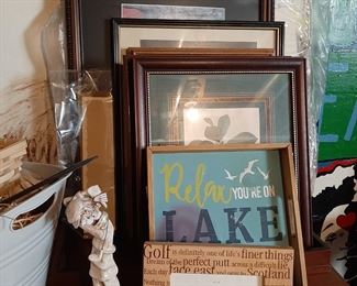 Various frames and wall art