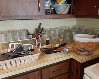 Glass storage canisters priced to sell!