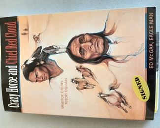 Collectible books signed copy Crazy Horse and Chief Red Cloud