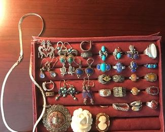 Silver and costume jewelry
