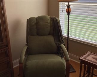 La-Z-Boy Harbor Town Reclining Rocker, Olive Green, 27L x 30W x 40H