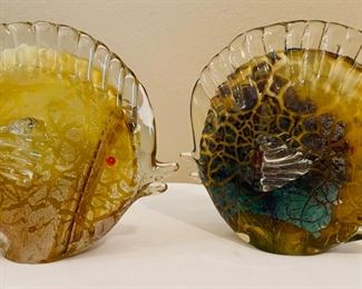 Art Deco blown glass fish 