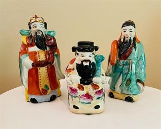 Set of 3 Chinese statues 