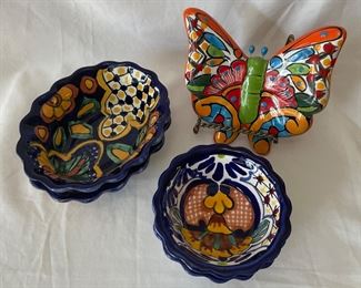 Mexican hand painted pottery 