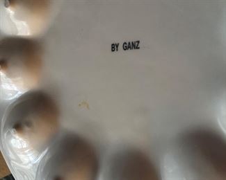 Ganz stamp on back of deviled egg platter.