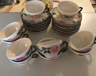 Desert Rose coffee cups and saucers