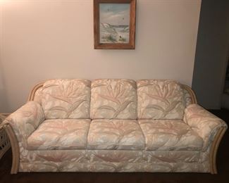 Front of rattan sofa