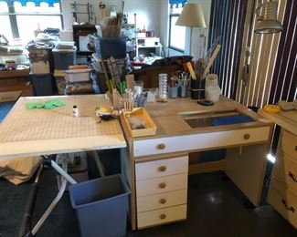 All for sale.  Sewing machine table, cutting table