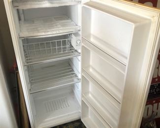 Inside of small freezer