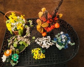 Hand beaded flowers