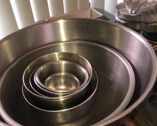 Steel mixing bowls
