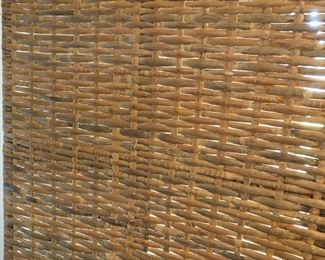 Close up of split bamboo woven screen