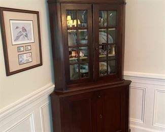 Antique 4 Door Corner Cabinet