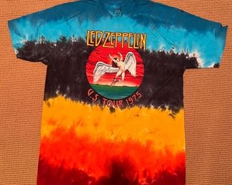 Led-Zeppelin U.S. Tour 1975 New Vintage Tie-Dye T-Shirt Size 2XL