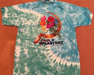 Vintage Paul McCartney Tie-Dye World Tour 89/90 T-Shirt Size XL