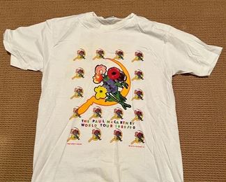 Vintage Paul McCartney World Tour 89/90 T-Shirt Size XL