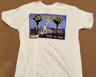 Vintage Crosby Stills & Nash 1992 Southern Cross Acoustic Tour T-Shirt Size XL