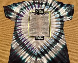 The Rolling Stones Bridges to Babylon 1997-1998 World Tour Tie-Dye T-Shirt Size XL