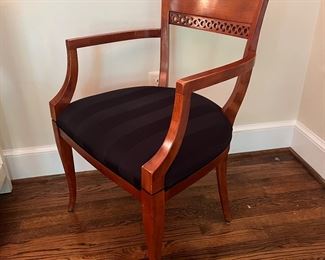 Upholstered Seat Armchair Made in Italy (4 Armchairs, 2 Side Chairs)