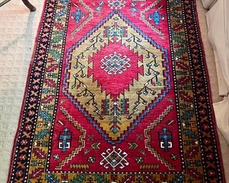 Hand-Knotted Vintage Persian Rug (64"L x 47"W)
