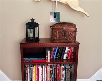 Decorative Bookshelf with Jack Russel Terrier Movable Wall Mounted Wooden Statue
