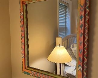 Hand-painted Southwestern Motif Mirror