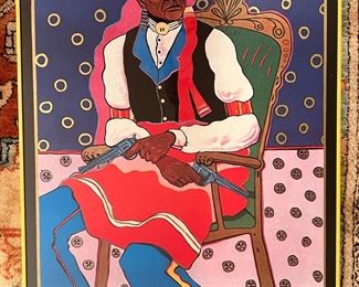 Framed T.C. Cannon Memorial Exhibit December 1979 Aberbach Fine Art, 998 Madison Ave New York Print (23-1/2"W x 33-1/2"H)