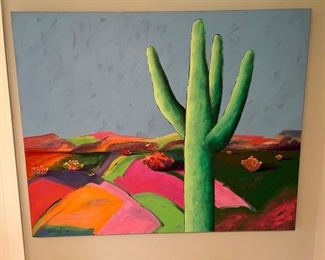 "Fruits of the Desert" Original Oil on Canvas Signed by Downe Burns (50"W x 40"H)