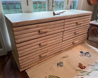 White Cedar Log Constructed 6 Drawer Dresser (72"W x 26"D x 34"H)