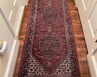 Hand-Knotted Persian Wool Runner (91"L x 27-1/2"W)