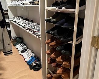 Racks Full of Never Worn, Tagged Sneakers, Loafers and Slides Men's Size 9-10