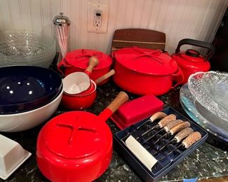 Dansk Stainless Steel Red Enameled Cookware