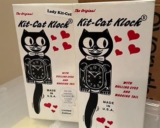 New in Box Kit-Cat Klocks