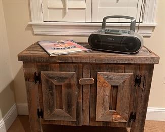 Rustic 2 Door End Table