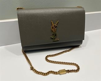 Brand New / Never Used Women's Yves Saint Laurent Dark Grey Kate Chain Bag