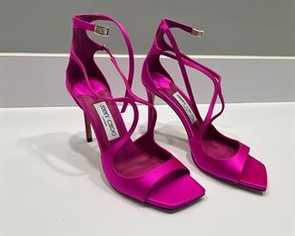 Brand New / Never Worn Women's Jimmy Choo Satin Azia Sandals Size 38-1/2