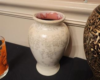 Pisgah Forest pottery vase with crystalline glaze