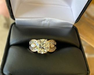 This ring will not be on the property during the sale.  Owner is asking $14,000.00 for this ring.  It will be shown outside of estate sale hours by appointment only.  You will have to call Betsy at 321-537-5129. 

Owner has two appraisals but you can get your own if you like.  Specs are in pictures to follow.