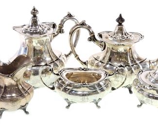  (5pc) Fisher Sterling Silver Tea Service 2392 
