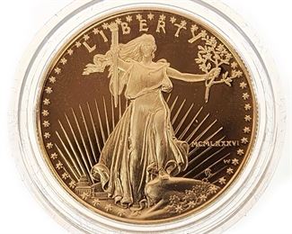  1986 U.S. 1oz $50 Proof Gold Bullion Coin 