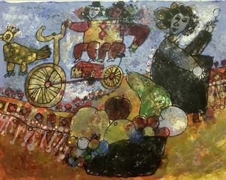  Theo Tobiasse 'Les Funambules De L'imaginaire' Print 