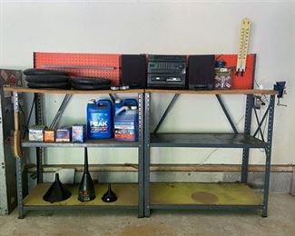 Workbench Shelving Units wVise  Emerson Stereo