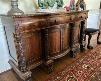 Antique Mahogany Empire Sideboard
