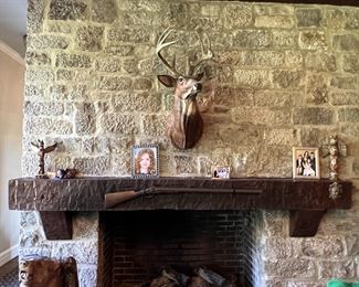 Beam Mantle and Deer Head