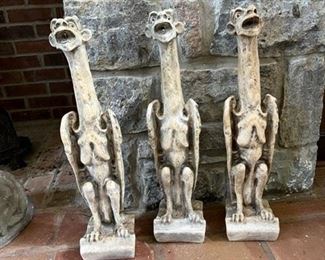 Three Gargoyle Statues